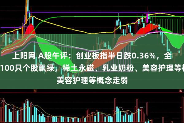 上阳网 A股午评：创业板指半日跌0.36%，全市场超4100只个股飘绿，稀土永磁、乳业奶粉、美容护理等概念走弱